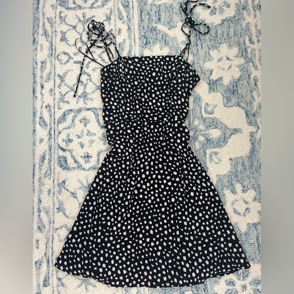 Black and white mini dress